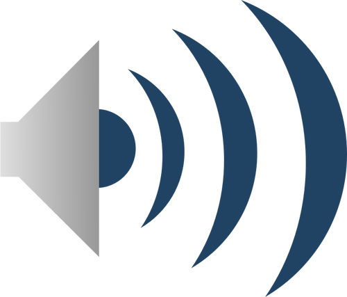 Audio emitator pictograma vector miniaturi